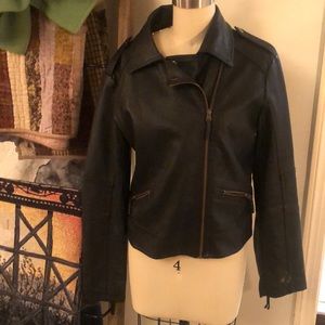 Faux leather lightweight jacket black.  Size approx medium women’s
